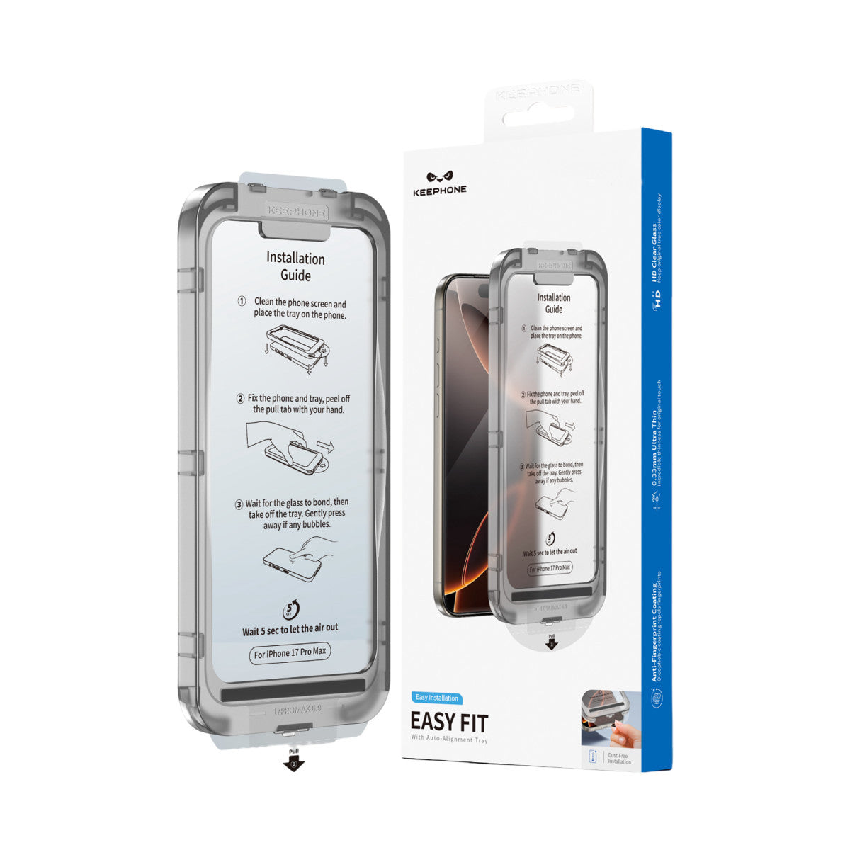 Keephone Apple iPhone 17 Air EasyFit HD Cam Ekran Koruyucu